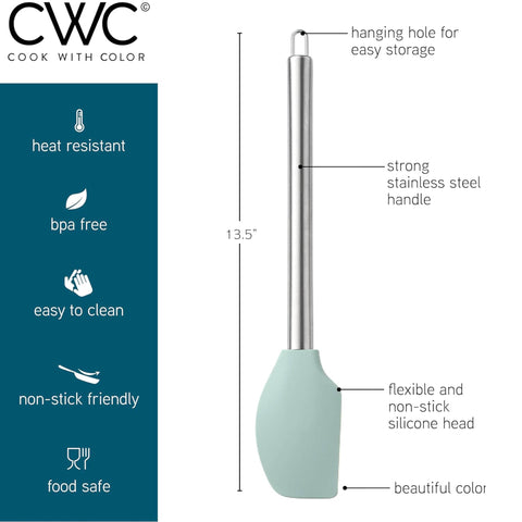 Cook With Color silicone slotted turner combines control and easy cleanup