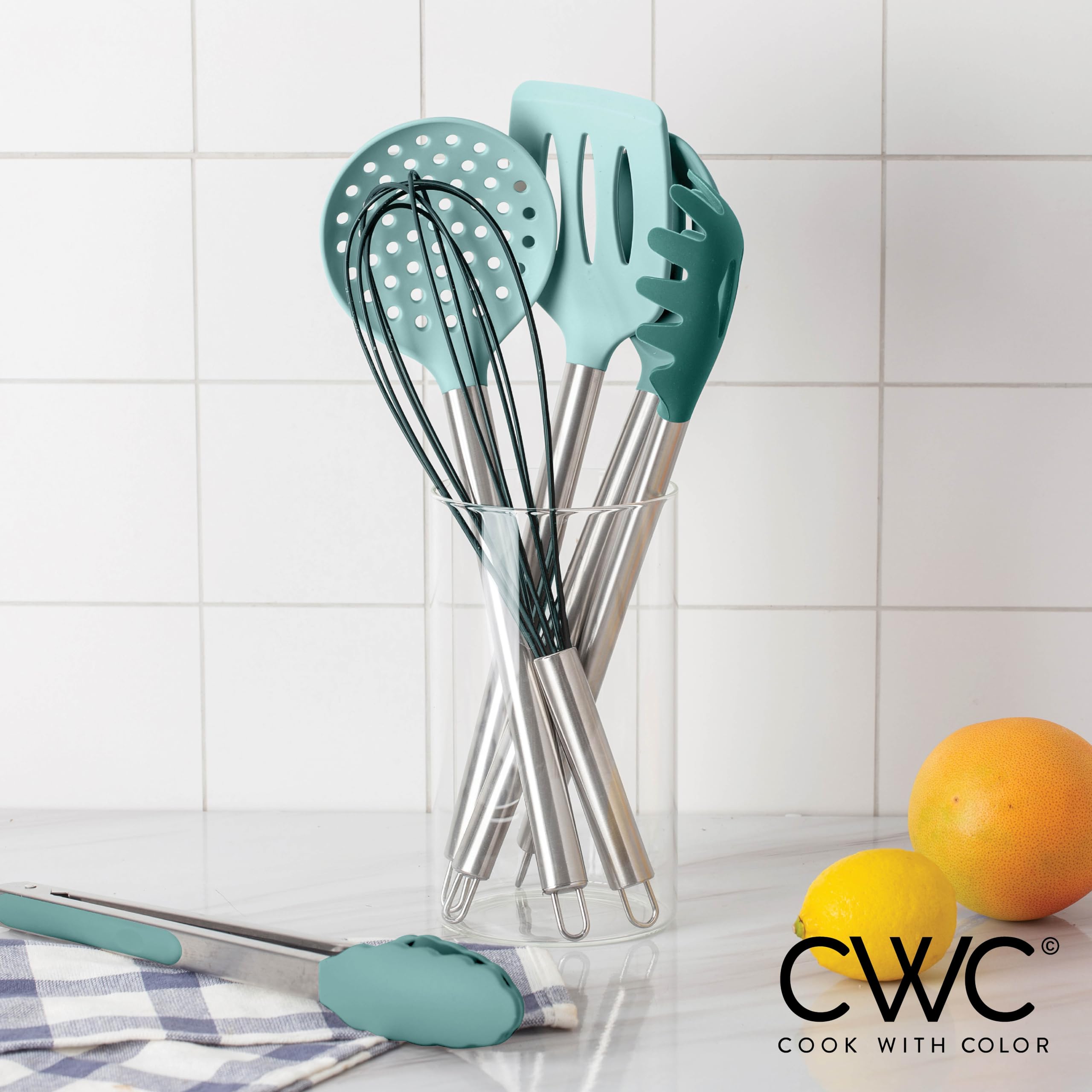 Cook With Color whisk blends ingredients quickly with silicone safety