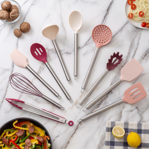 COOK WITH COLOR spaghetti spoon rose makes pasta stirring easy