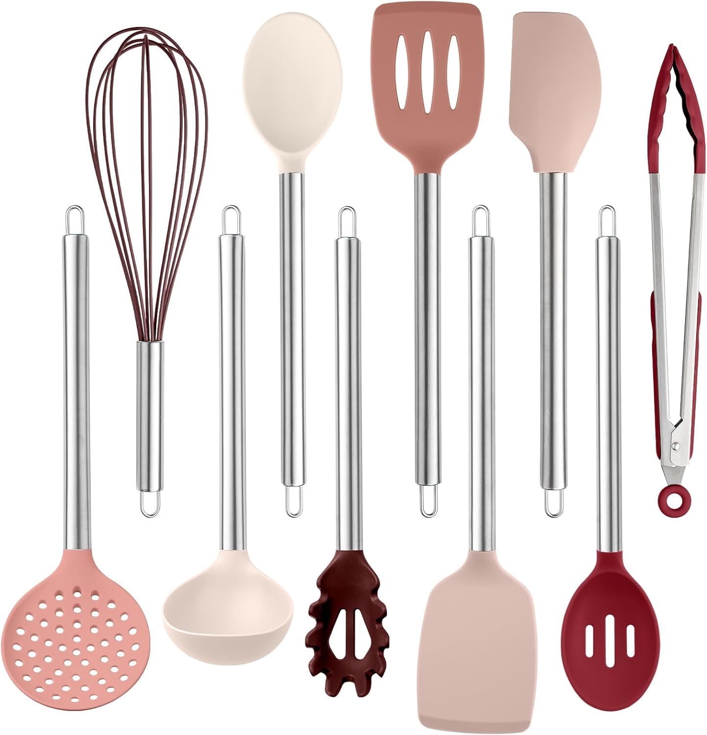 COOK WITH COLOR spatula rose protects nonstick cookware with soft silicone