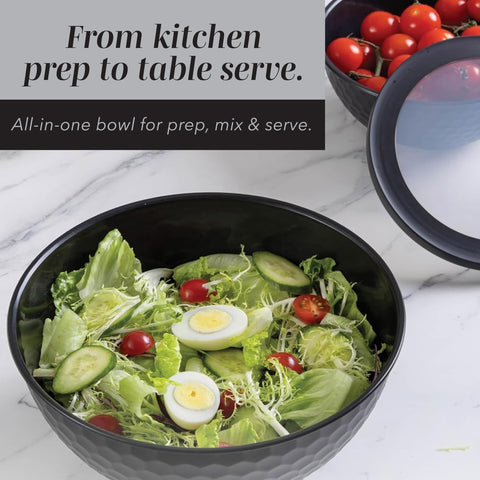 COOK WITH COLOR stackable bowls with lids keep countertops tidy