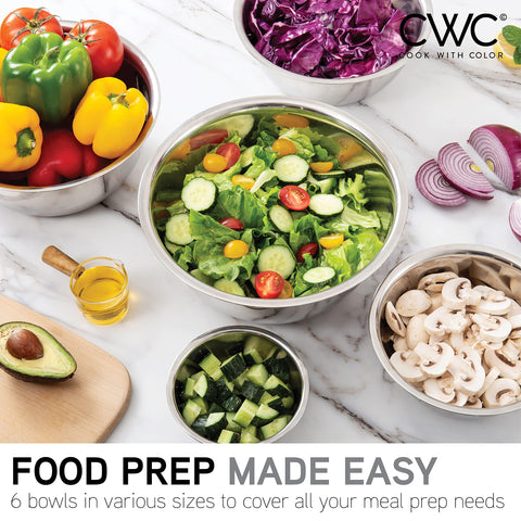 Cook With Color bowls with flat bottom provide stable mixing