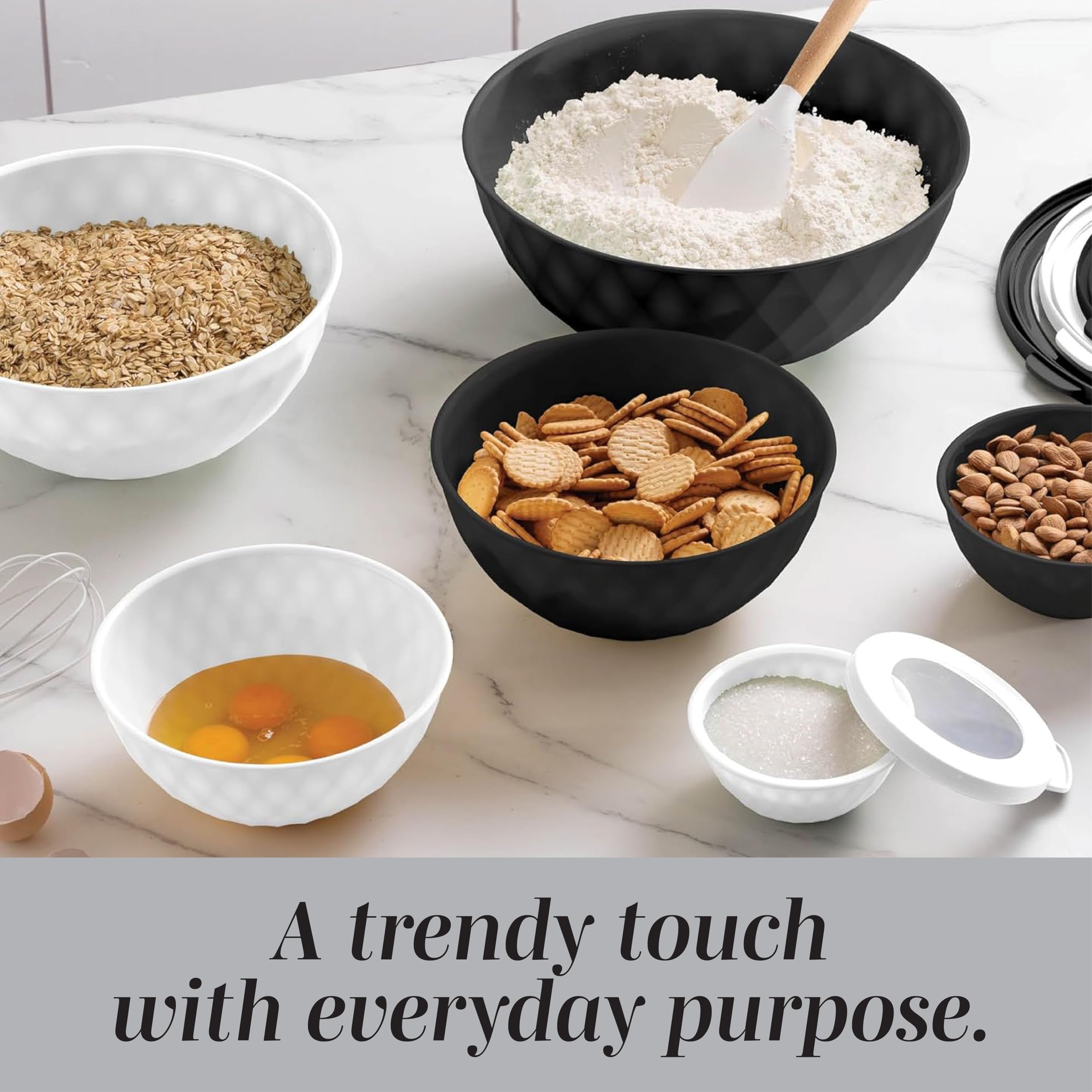 COOK WITH COLOR bowls showcase a range of capacities from small to large