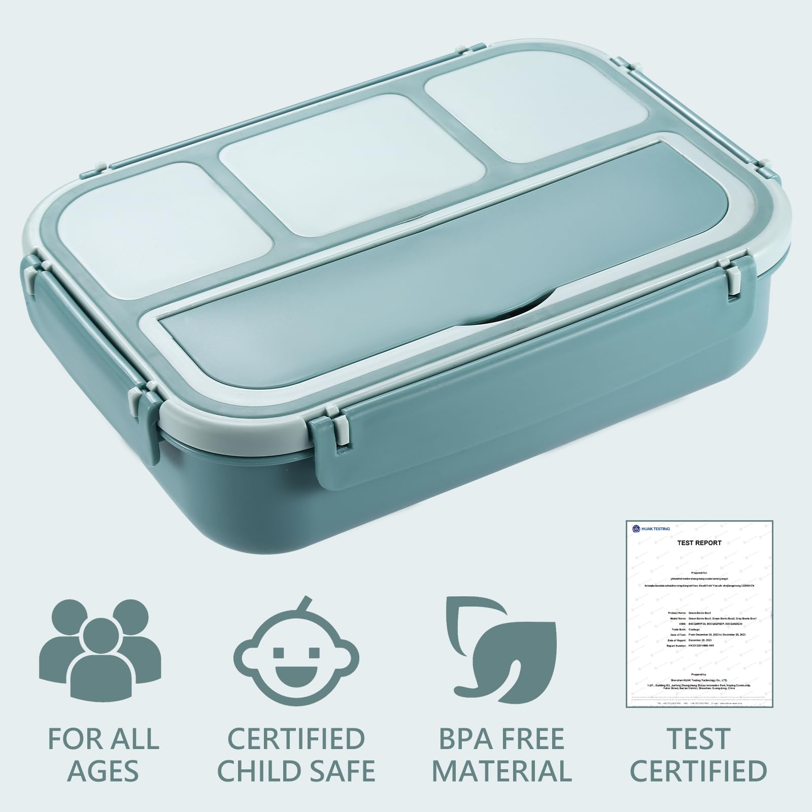 Cookage 1200 ml container provides substantial capacity for daily lunches.