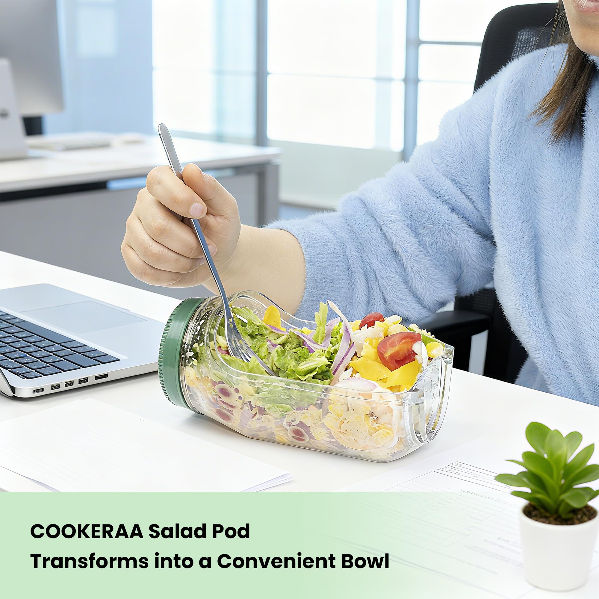 Cookeraa Salad Pod BPA-free Tritan for safe, durable daily use.