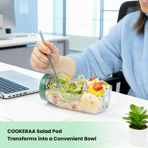 Cookeraa Salad Pod BPA-free Tritan for safe, durable daily use.