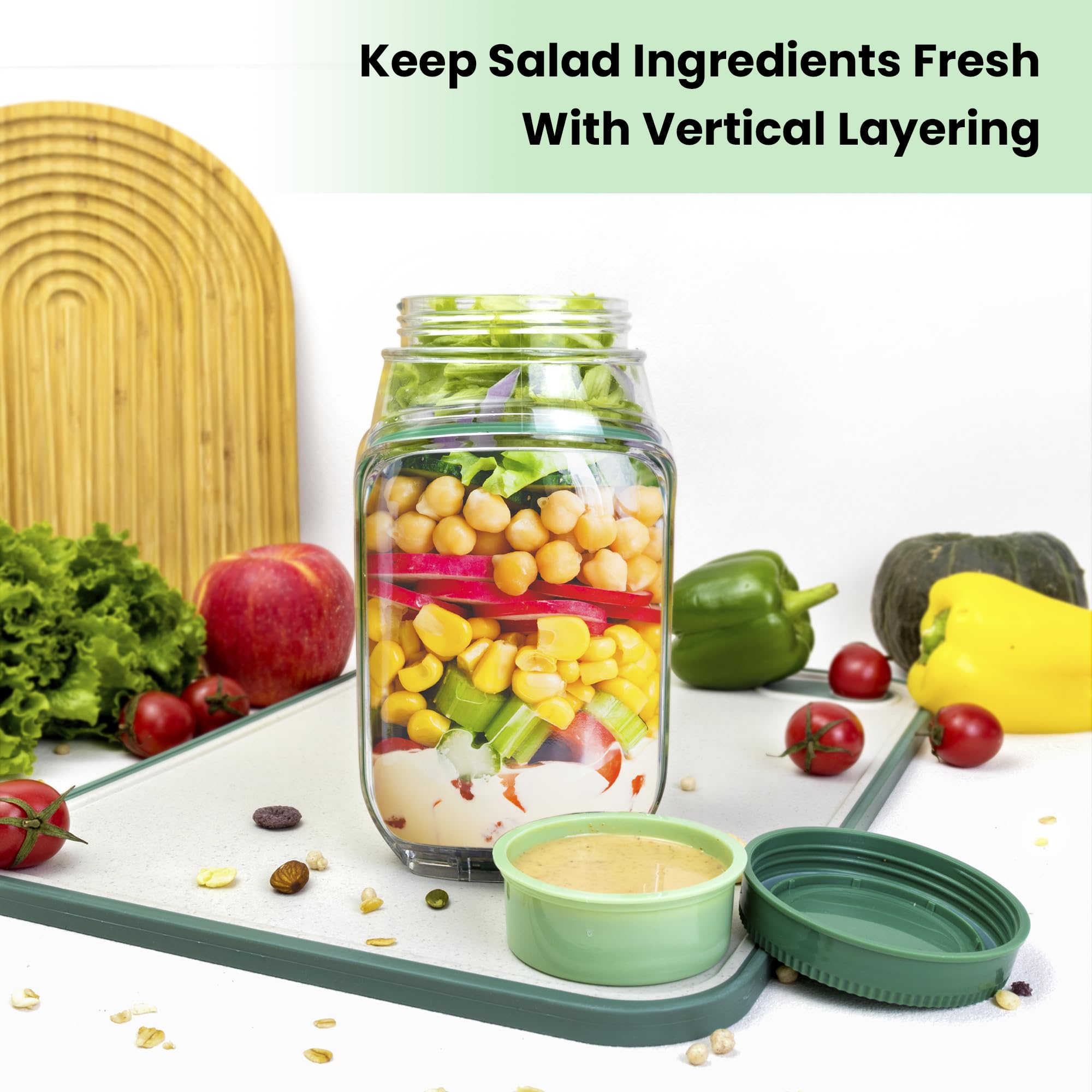 Cookeraa Salad Pod portable lunch container ideal for work and travel.