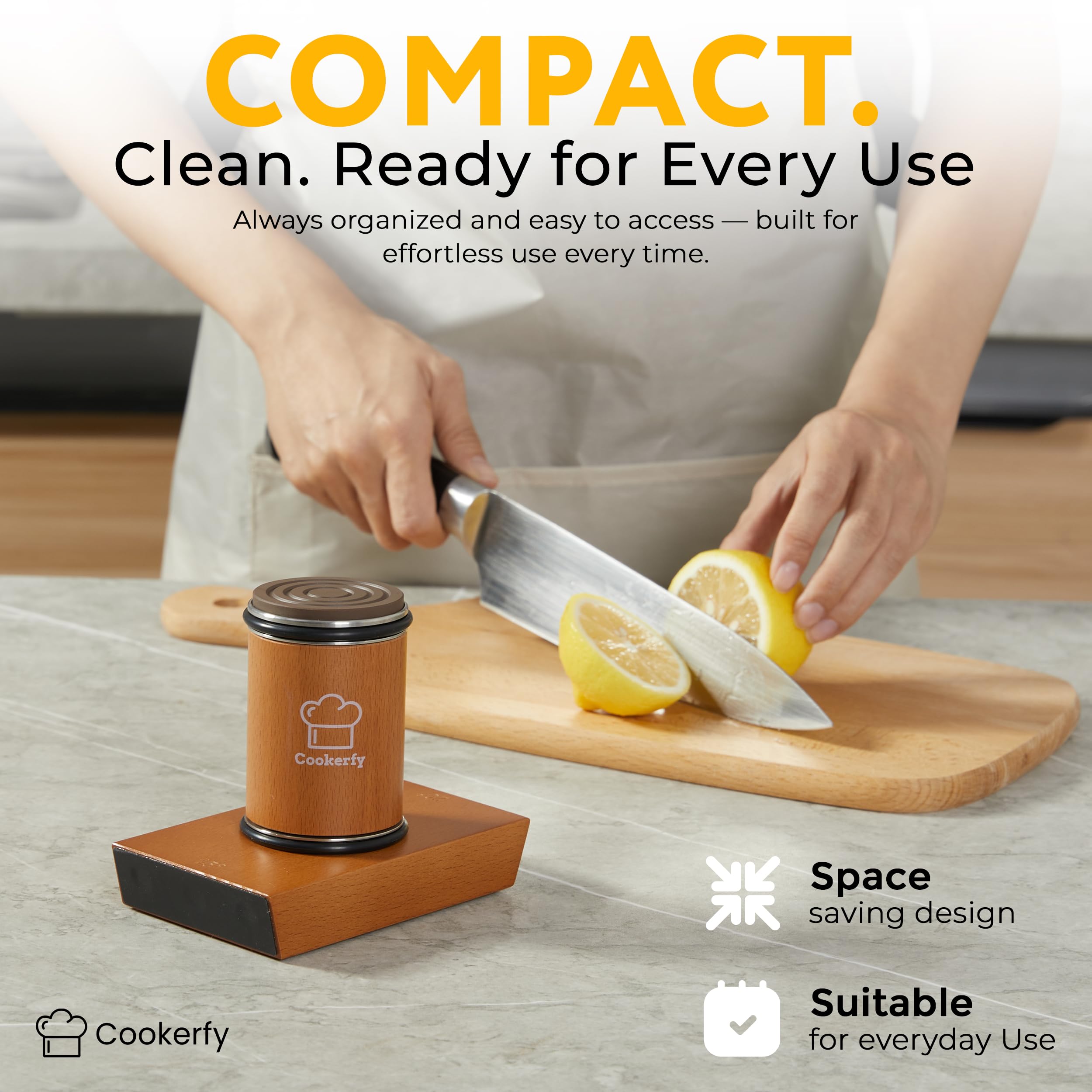 Gift-ready packaging for Cookerfy sharpener