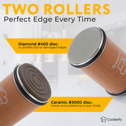 Diamond 400 disc for coarse sharpening on Cookerfy sharpener