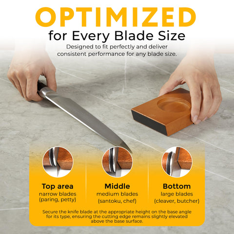 Stable design with magnets providing a secure sharpening base