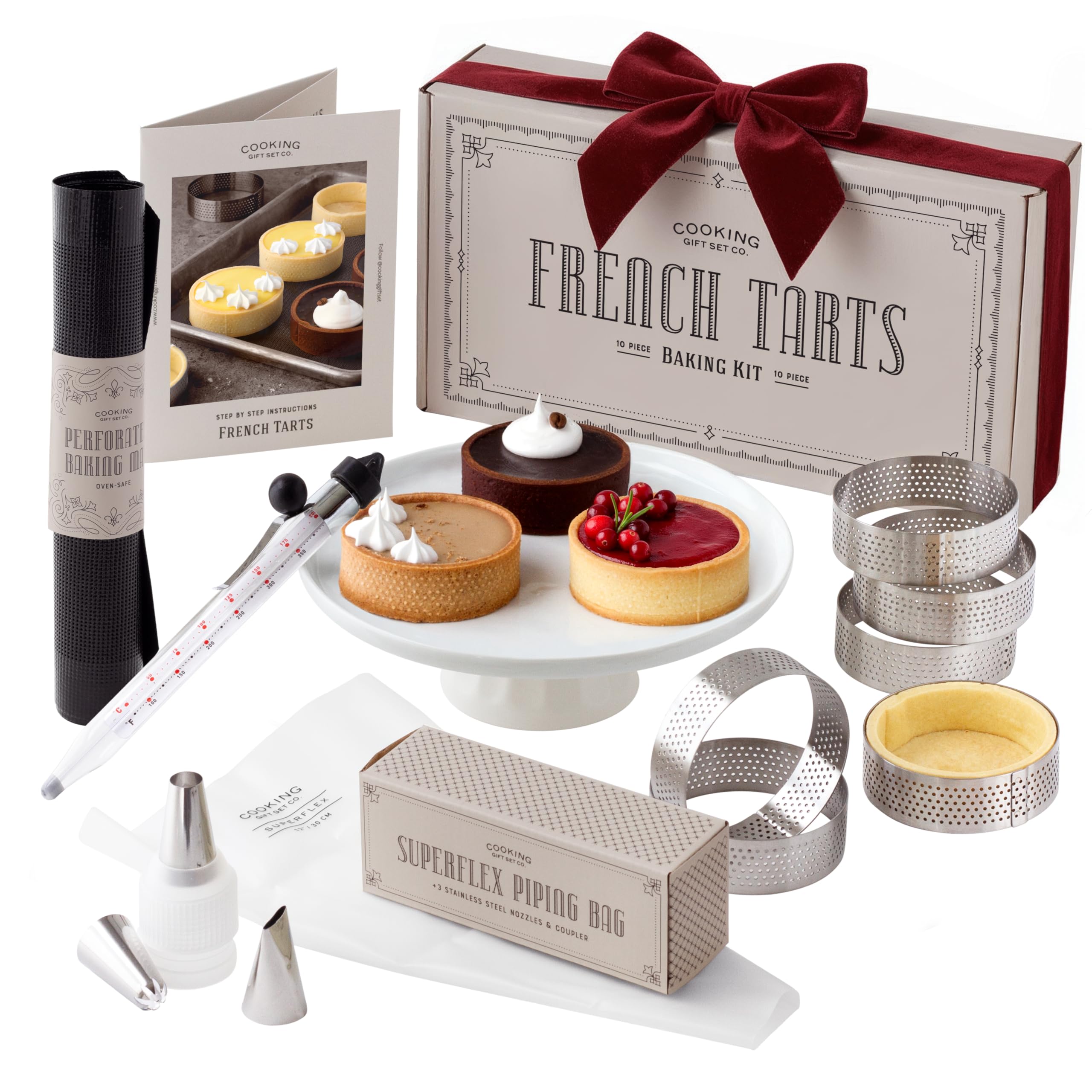 Cooking Gift Set French Tart Baking Set box opens with pastry tools for home bakers