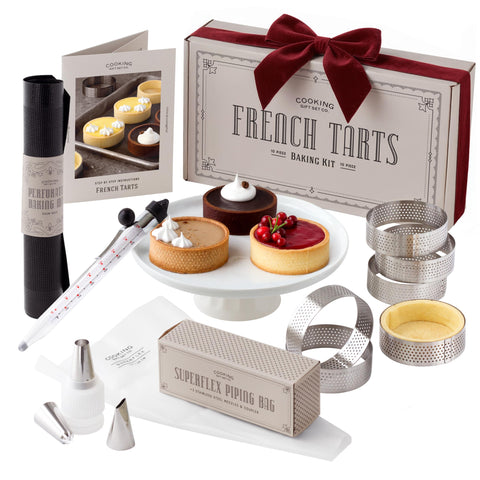 Cooking Gift Set French Tart Baking Set box opens with pastry tools for home bakers