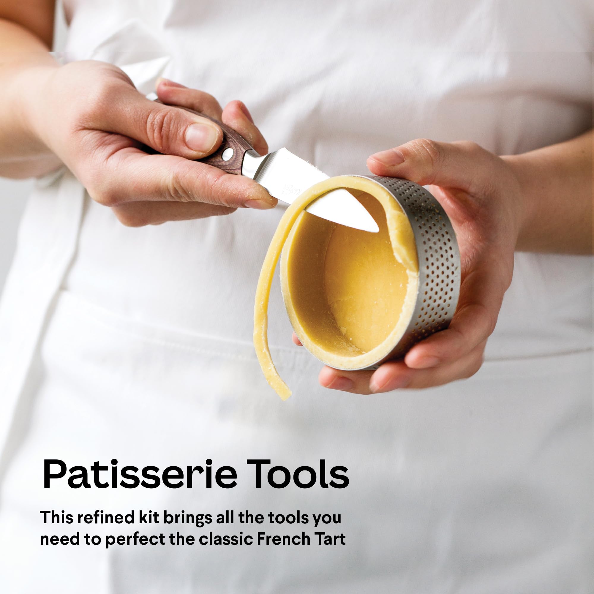 Perforated tart rings from Cooking Gift Set ready for crisp shells