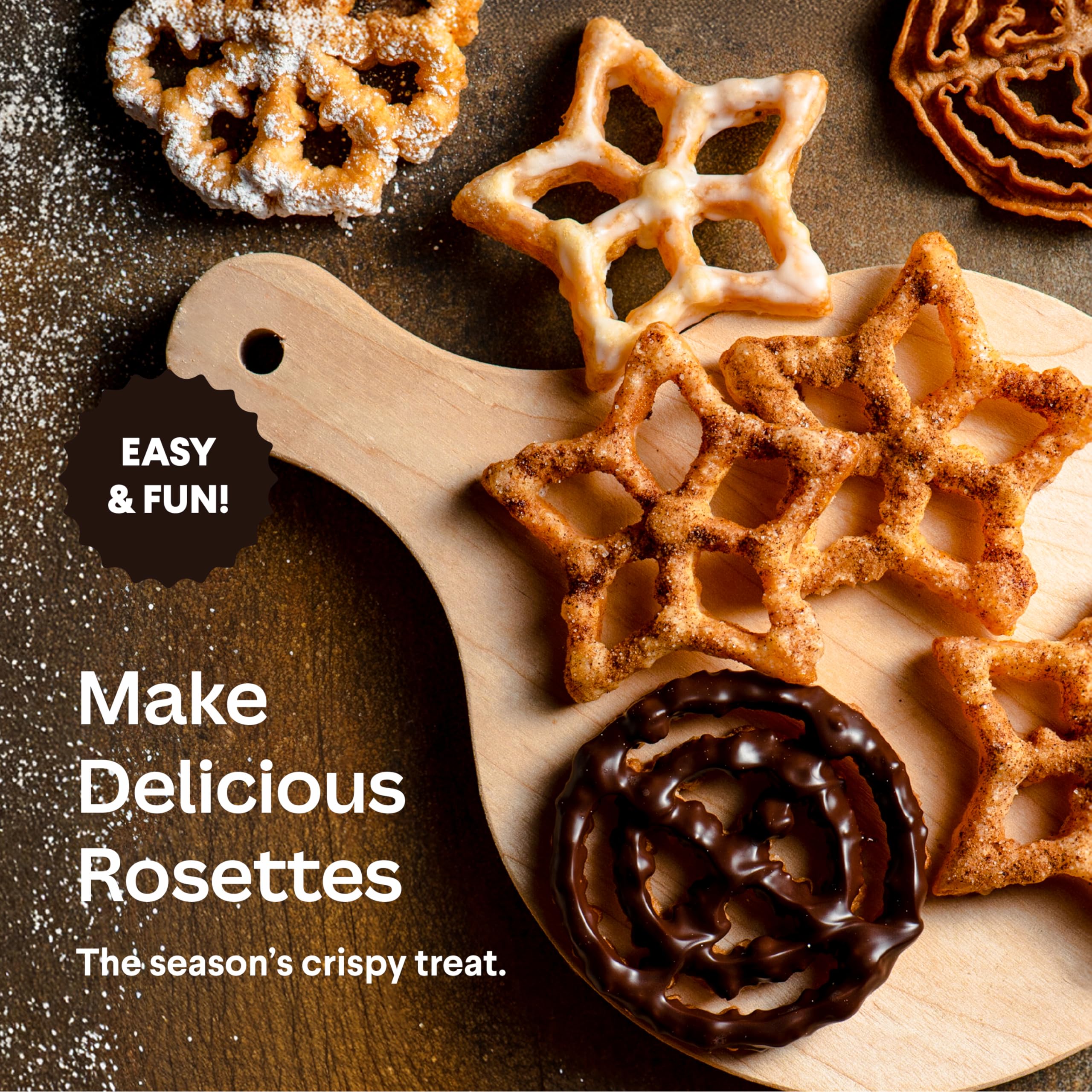 Cooking Gift Set waffle iron kit delivers crisp delicate wafflettes