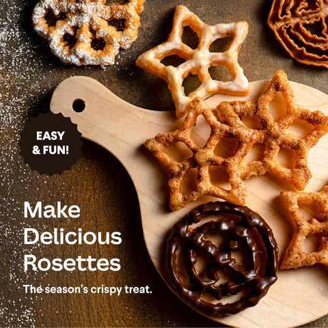 Cooking Gift Set waffle iron kit delivers crisp delicate wafflettes