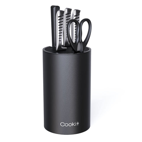Cookit universal round knife block top with space-saving design for compact kitchens