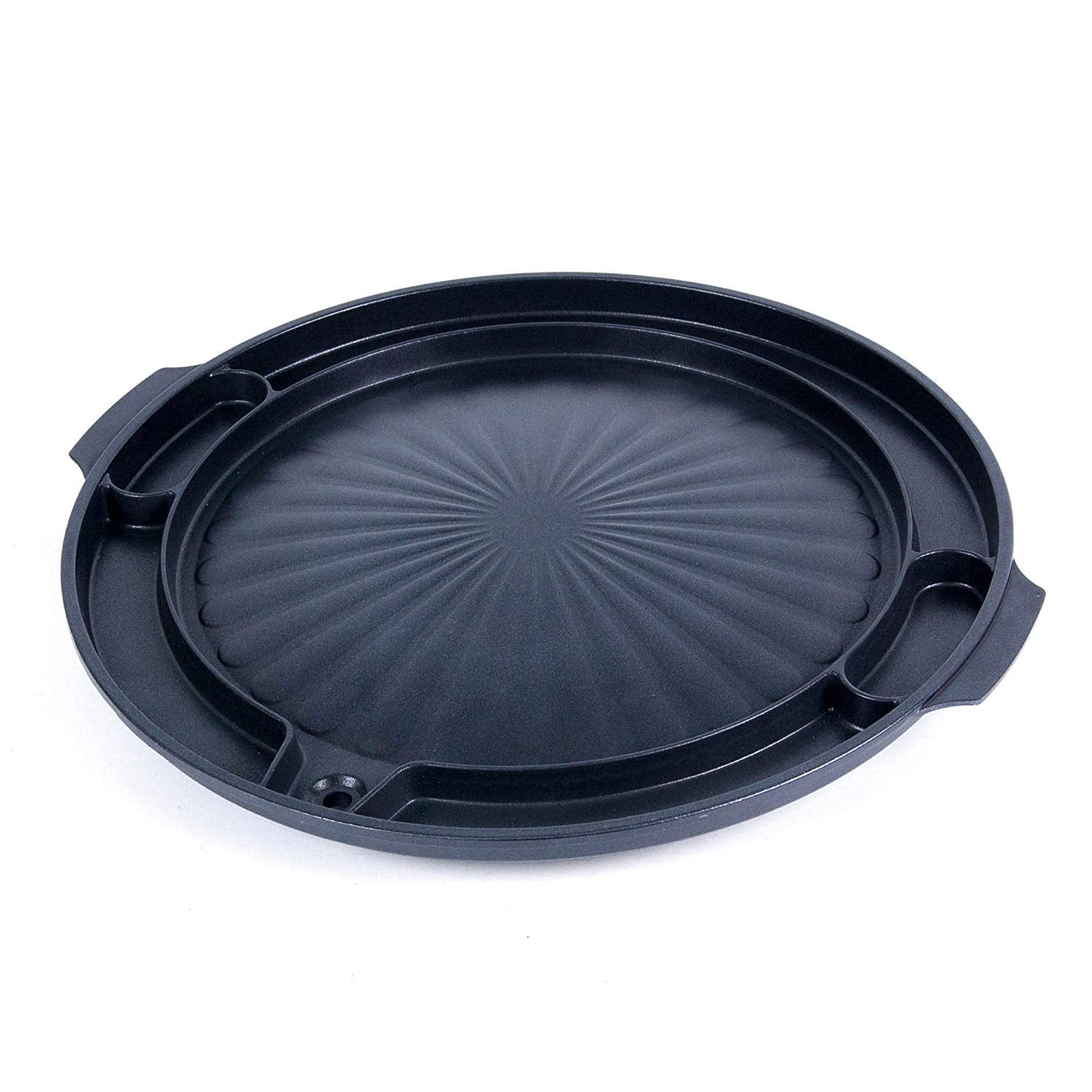 COOKKING Master Grill Pan on a stove top ready for smokeless indoor grilling