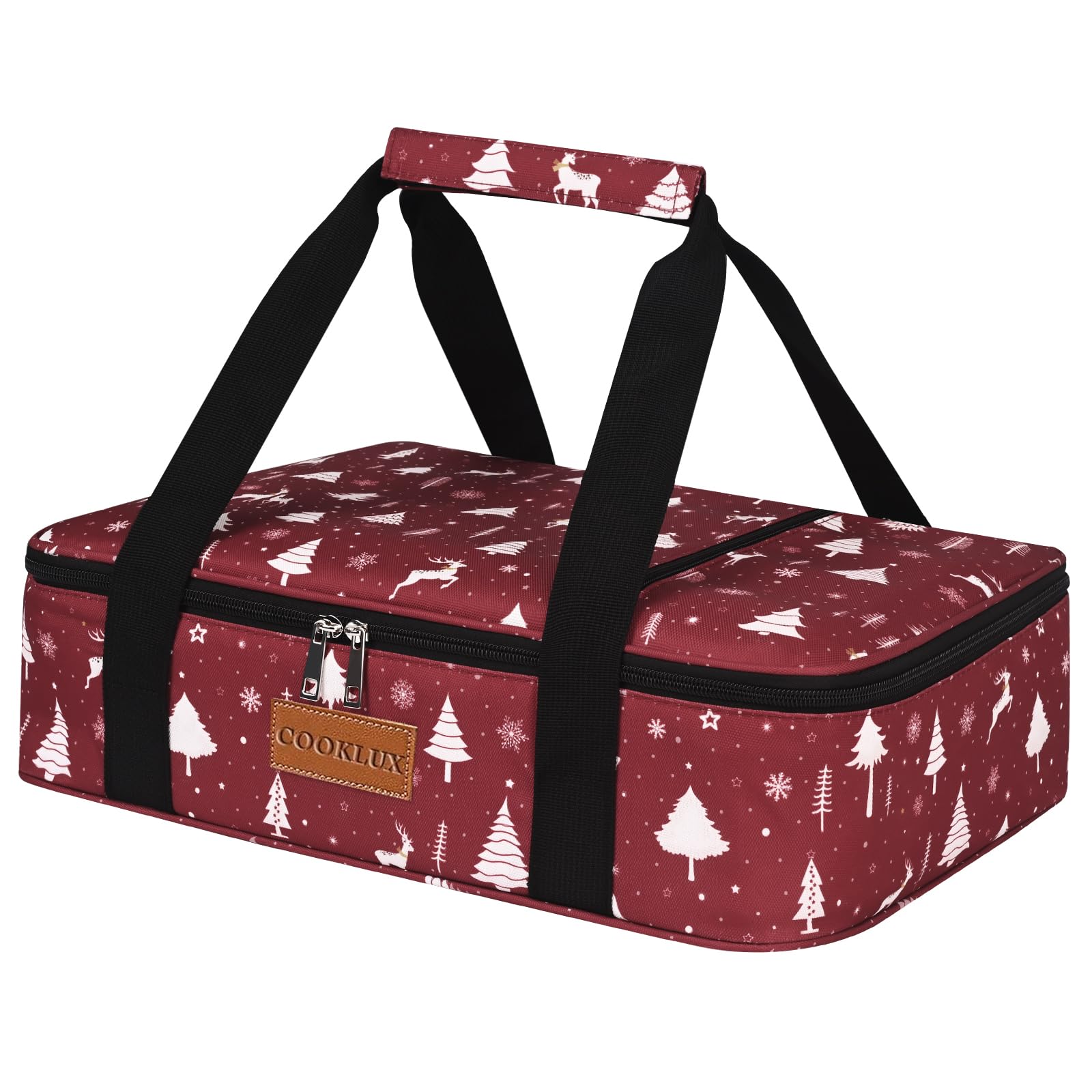 Cooklux insulated casserole carrier front view, portable meal solution for gatherings.