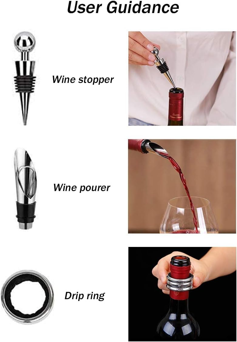 Cooko Wine Opener Set bubbler aerating wine for richer aroma