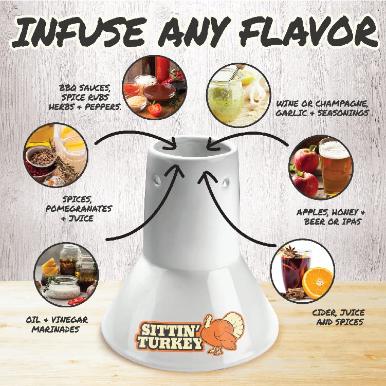 COOK'S CHOICE Sittin’ Turkey infuser ready for beer, fruit, or wine flavor infusion.