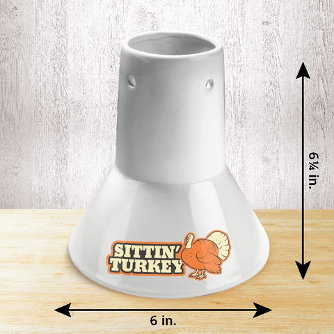 COOK'S CHOICE Sittin’ Turkey ceramic base designed for durable, easy cleanup.
