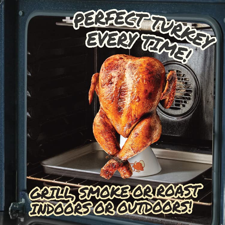 COOK'S CHOICE Sittin’ Turkey with steamer lid shows four steam ports for even flavor.