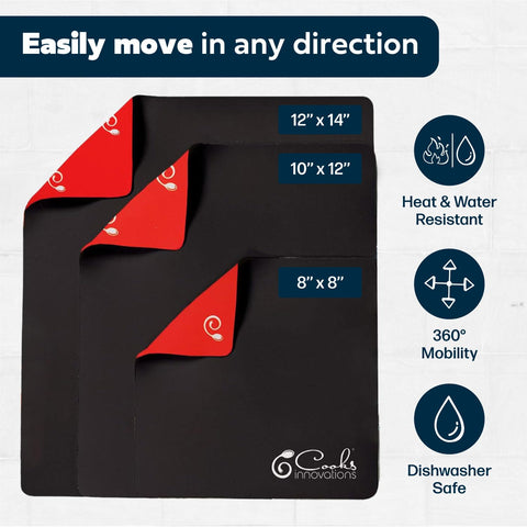 Cooks Innovations anti-slip mats keep hot items steady.