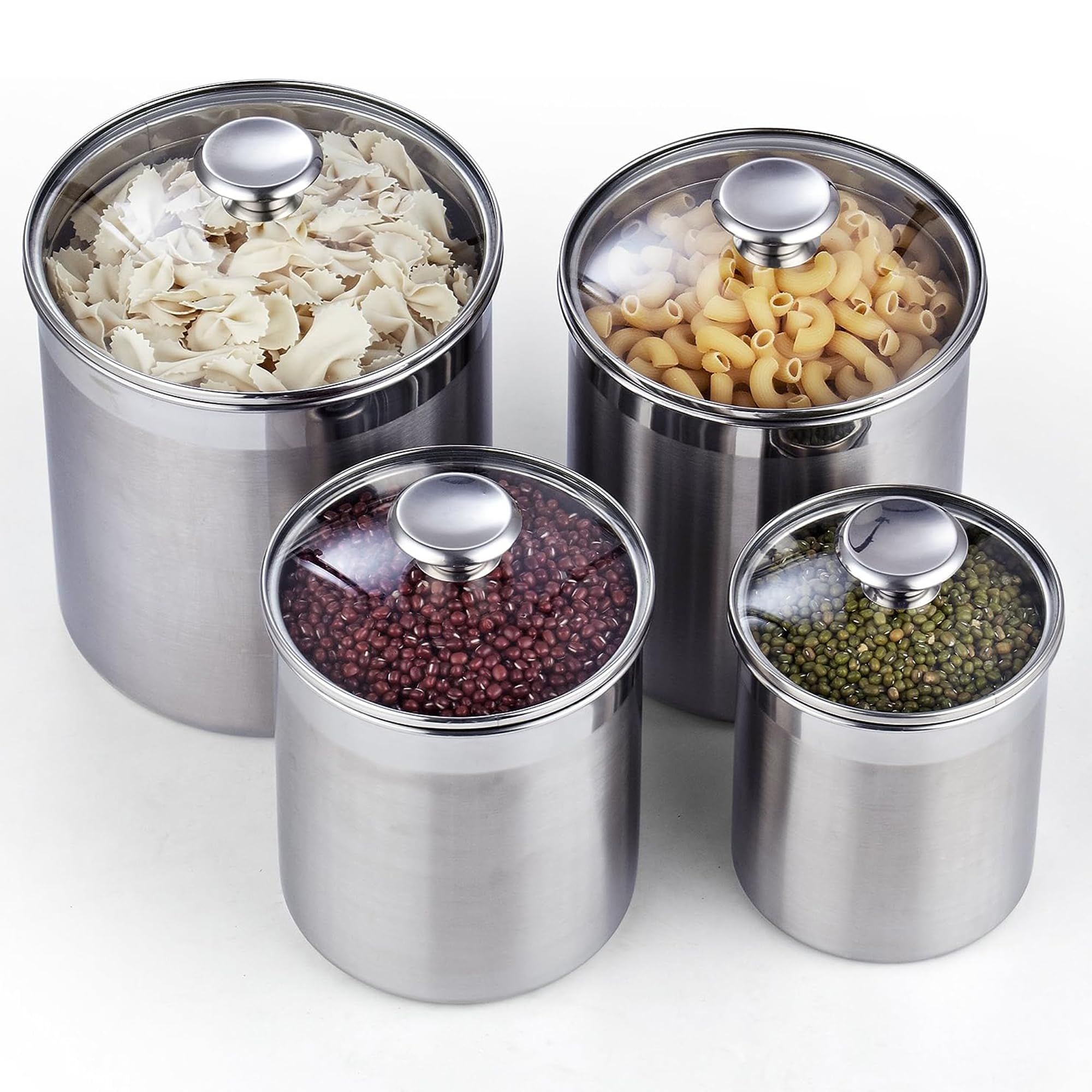 Cooks Standard airtight storage collection for coffee, tea, flour, and sugar.