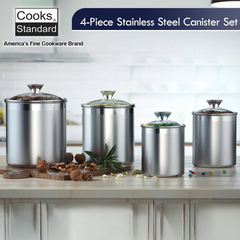 Cooks Standard dishwasher-safe canisters offer simple cleaning for busy kitchens.