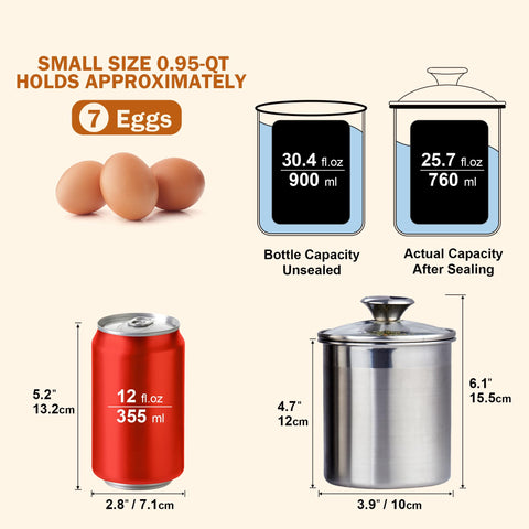 Cooks Standard stainless steel canister 1.6qt stack highlights space-saving organization.