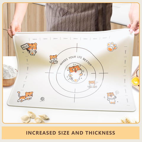 COOKSTYLE large kneading mat with edge height helps protect countertops.
