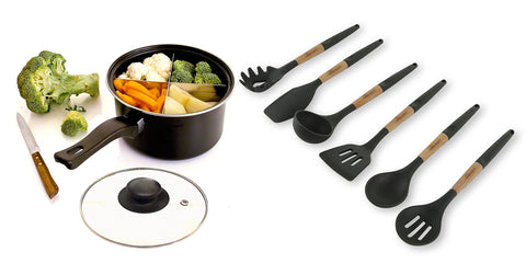 Cookward non-scratch kitchen tools protect pots while offering easy grip.