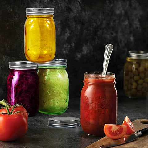 COOKWIN 6-pack mason jar with lids shown for easy sealing and fresh storage.