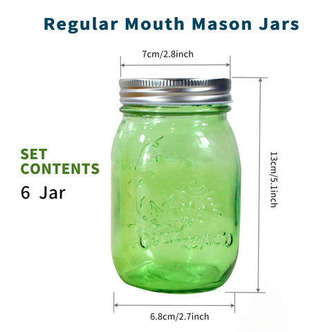 Colored glass jars highlight vibrant colors ideal for pantry organization.
