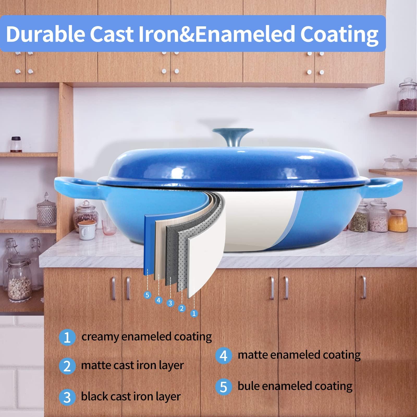 CookWin easy-clean enamel surface cleans with warm water.