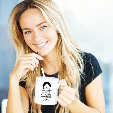 COOL AF Assistant to the Regional Manager mug gift-ready packaging invites office gifting occasions.
