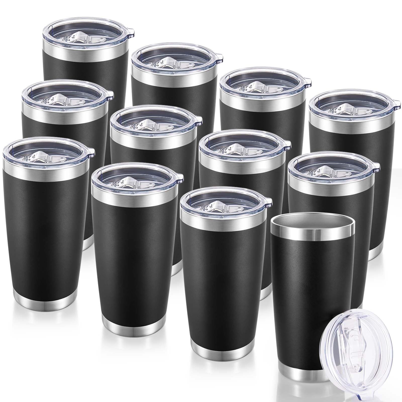 Cool Yoleb 20 oz tumbler with lid shows double-wall vacuum insulation.