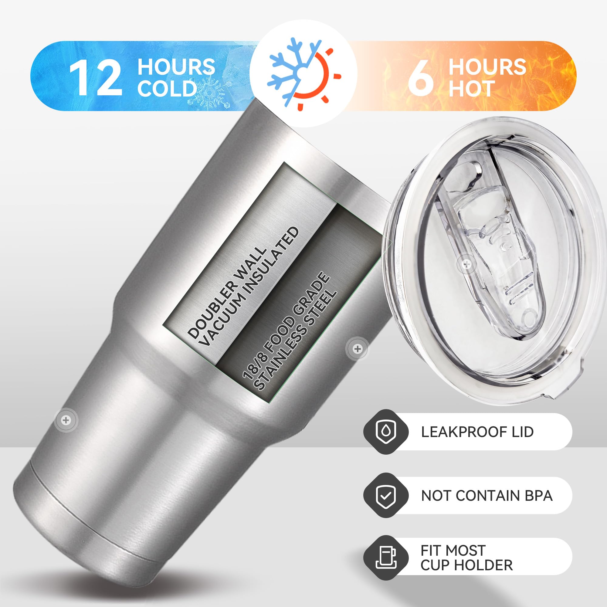 Cool Yoleb 30oz sweat-free design keeps hands dry.