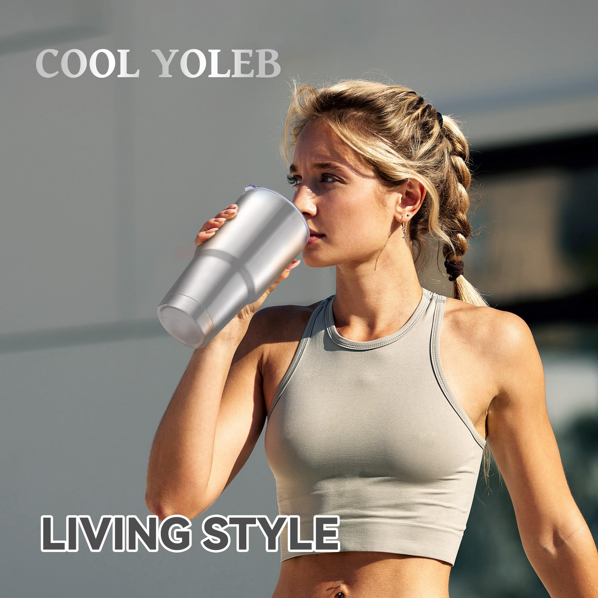 Cool Yoleb 30oz travel-friendly tumbler ideal for daily use.