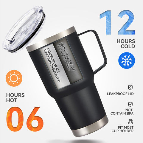 Cool Yoleb tumbler compatible with most car cup holders.