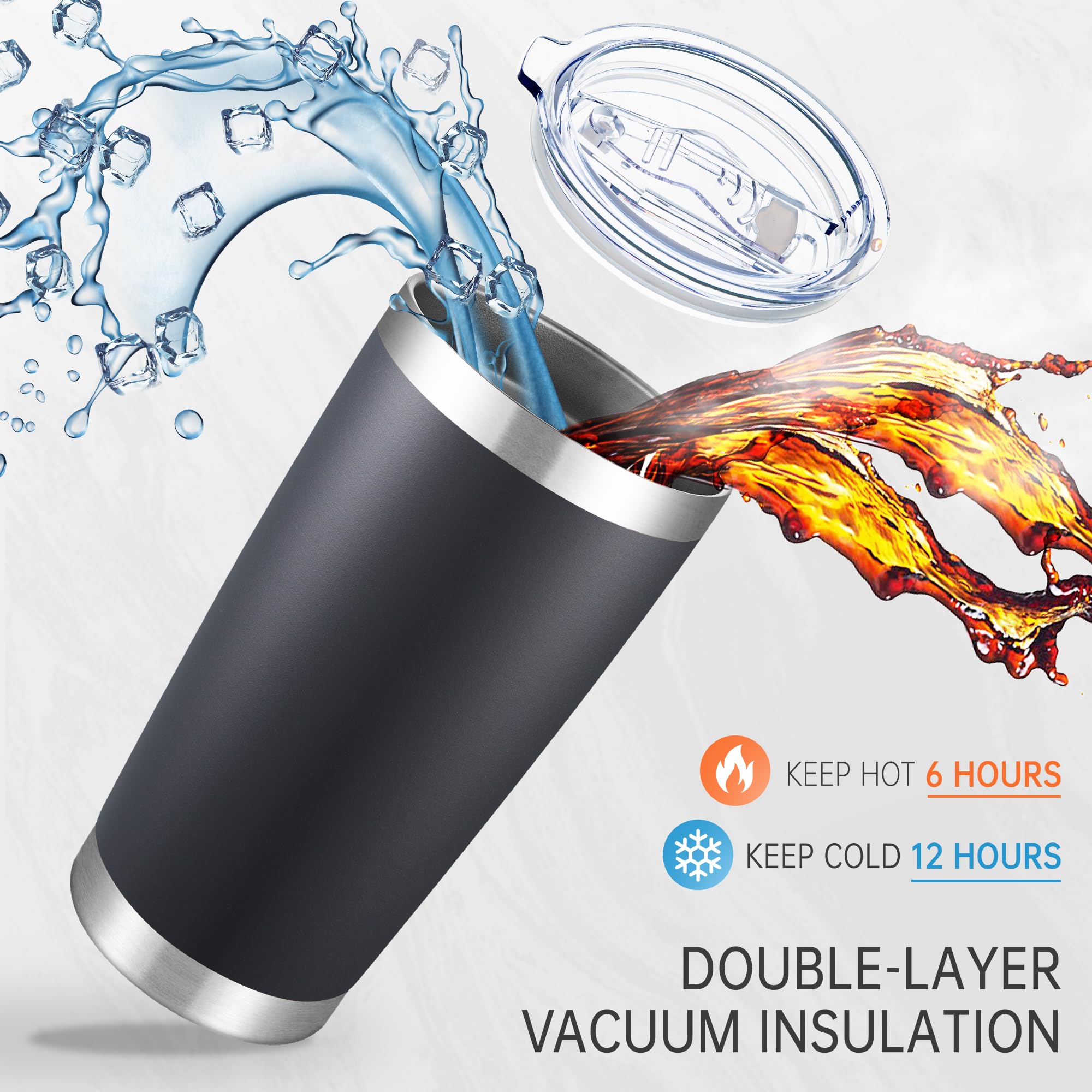 Cool Yoleb double-wall vacuum insulation keeps drinks at the right temp.