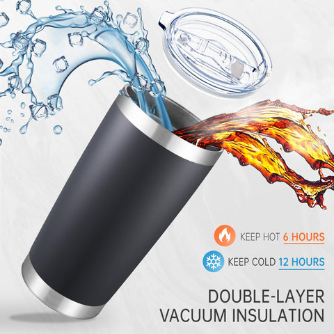Cool Yoleb double-wall vacuum insulation keeps drinks at the right temp.