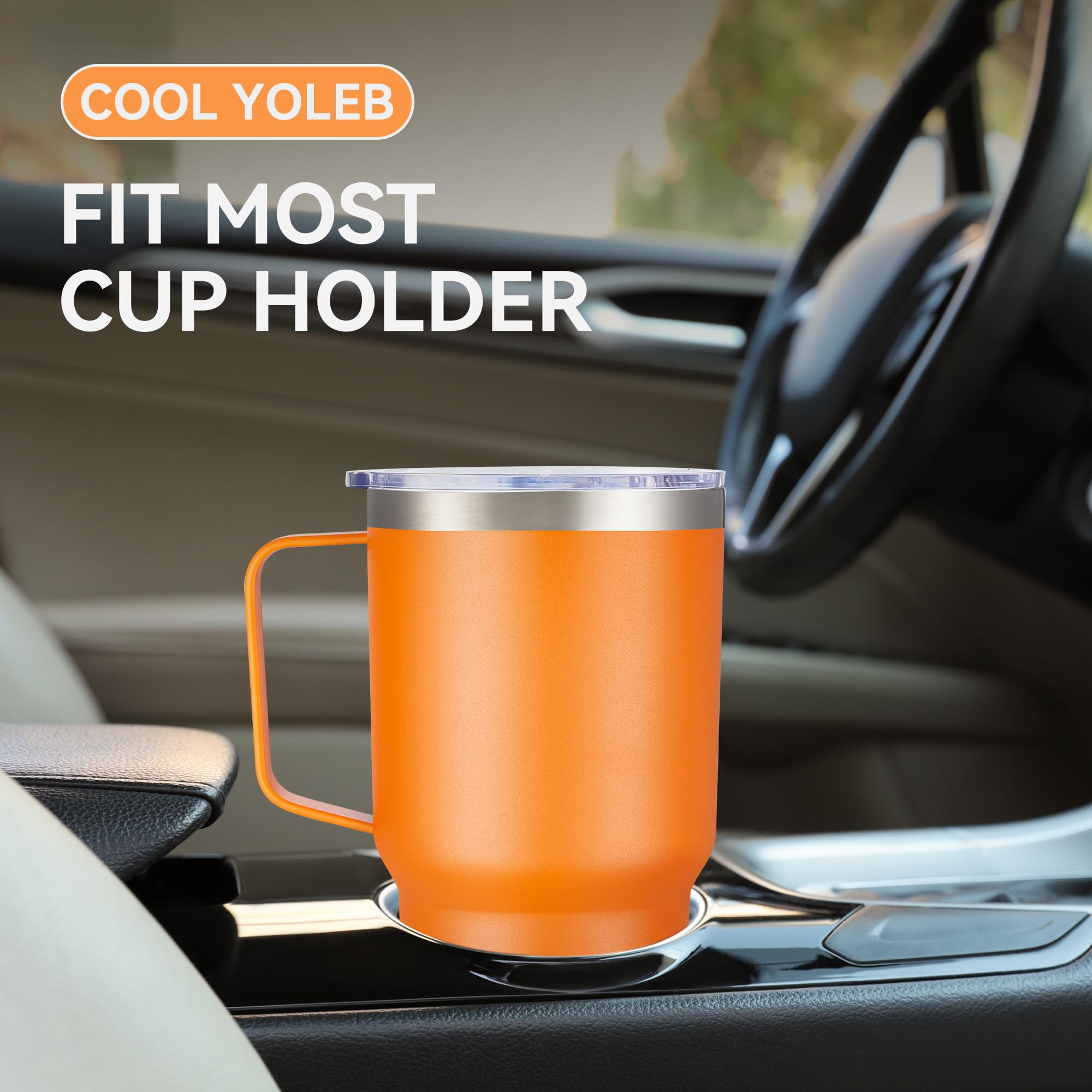 Cool Yoleb leak-proof lid prevents spills during travel.
