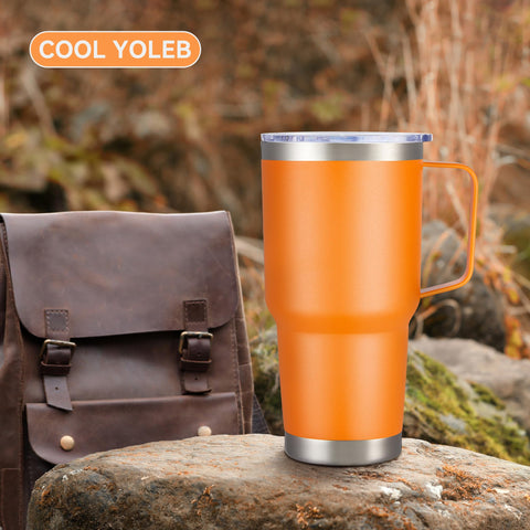 Cool Yoleb orange powder-coated finish provides grip and style.