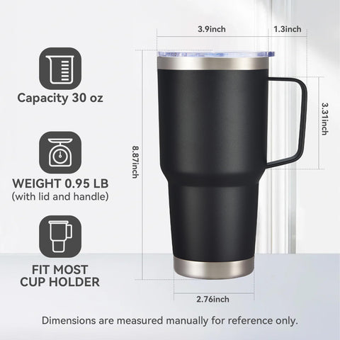Cool Yoleb powder-coated exterior tumbler for a non-slip grip.