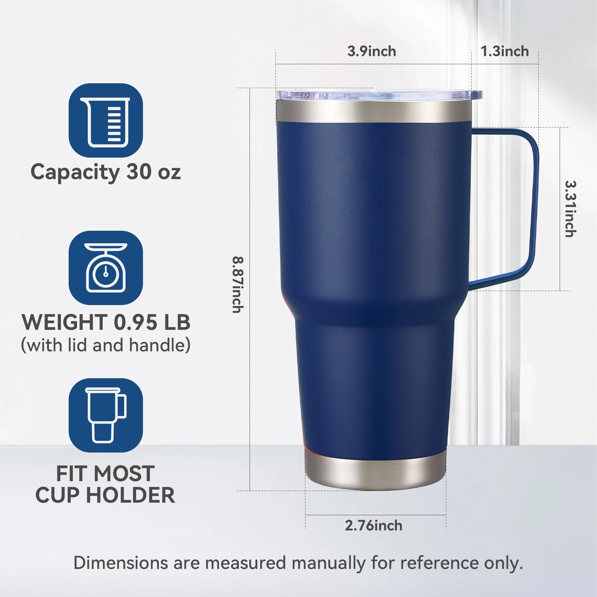 Cool Yoleb powder-coated exterior for a secure grip and customization.