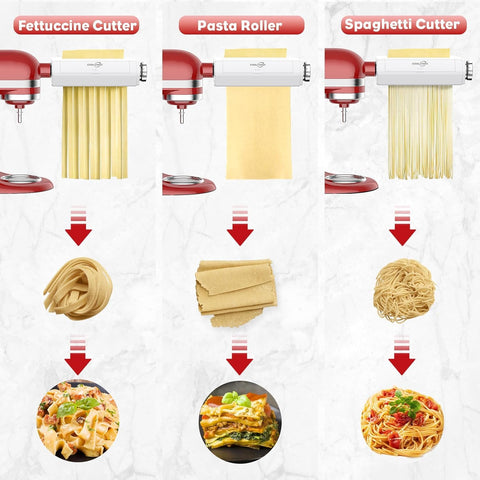 Coolcook lasagna cutter producing even lasagna sheets.