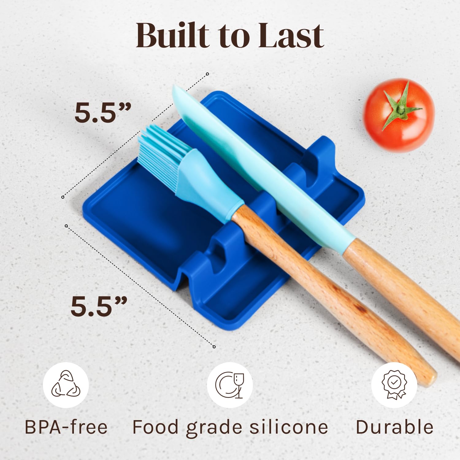 Cooler Kitchen compact two-pack spoon rest, a thoughtful gift for home cooks