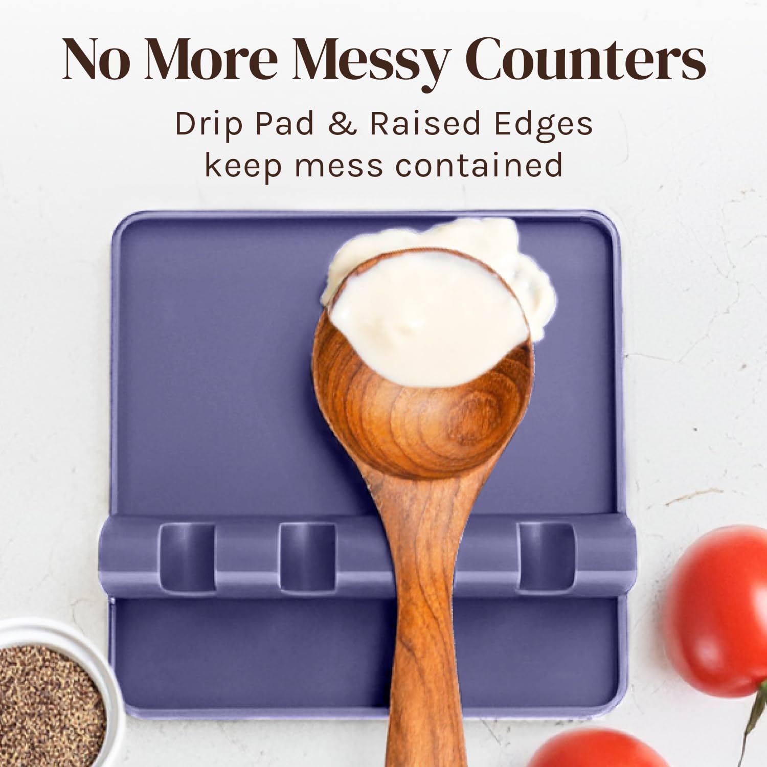 BPA-free silicone utensil holder by Cooler Kitchen for safe cooking