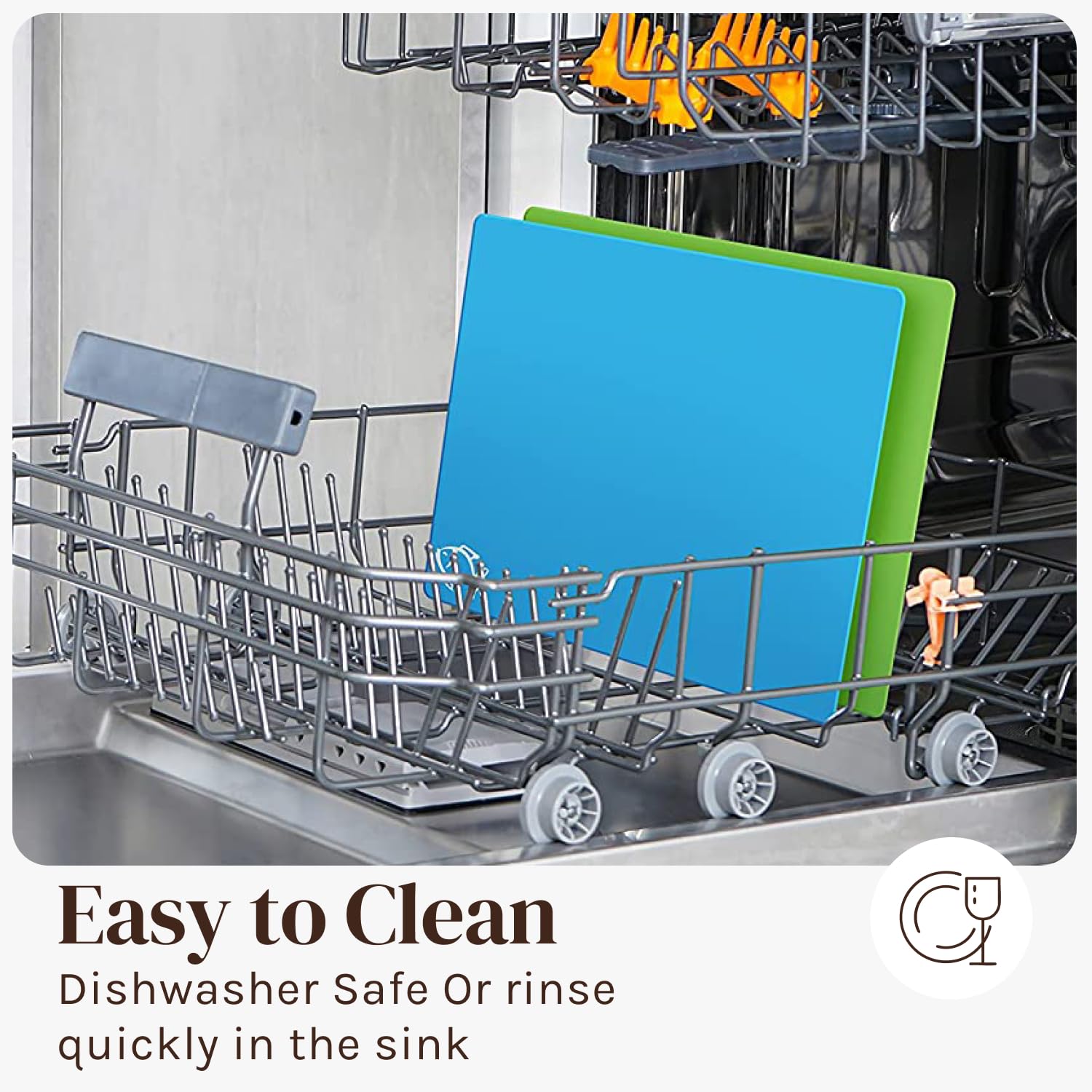 Cooler Kitchen dishwasher-safe mats simplify cleanup after cooking.